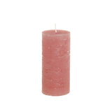 Rustic Pillar Candles in Raspberry