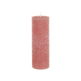 Rustic Pillar Candles in Raspberry