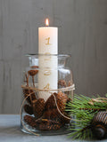 Advent Pillar Candle in White