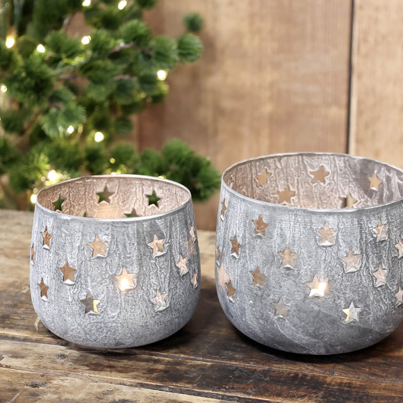 Zinc Star Votives