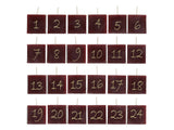 Set of Cube Advent Candles in Rouge