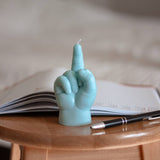 Baby Middle Finger Candle in Blue