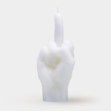 Middle Finger Candle in White