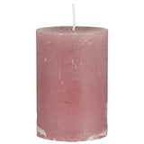 Rustic Pillar Candles in Rose