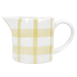 Mini Yellow Checked Stoneware Jug