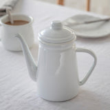 White Enamel Coffee Pot