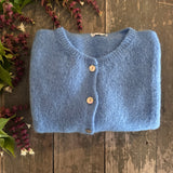 Cropped Sleeve Mohair Cardigan