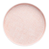Round Enamel Tray in Soft Pink