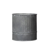 Vertical Ribbed Zinc Planter Medium