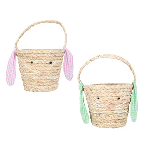Straw Bunny Easter Baskets