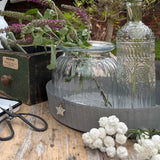 Clear Glass Hurricane Vase