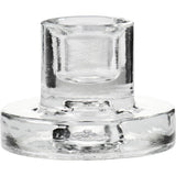 Clear Glass Candle Holder