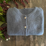 Cropped Sleeve Mohair Cardigan