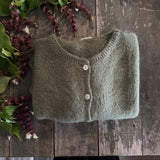 Cropped Sleeve Mohair Cardigan