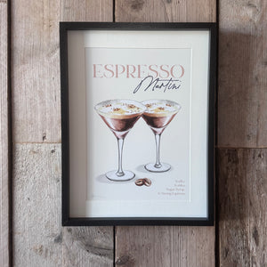 Espresso Martini Cocktail Framed Print