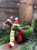 Wool Christmas dinosaur tree decoration