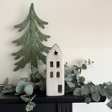 Tall Ceramic LED House