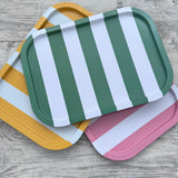 Cabana Stripe Rectangle Trays