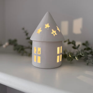 White Round LED House
