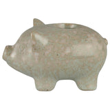 Ceramic Pig Candleholder in Pale Green