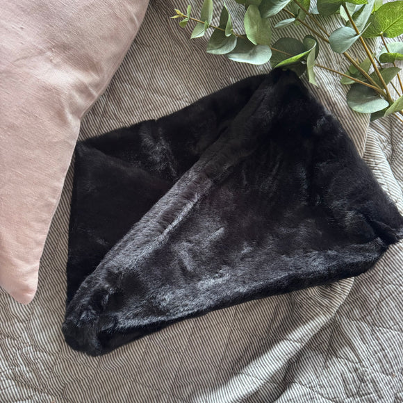 Faux Fur Snood Black