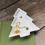 White & Gold Tree Trinket Dish