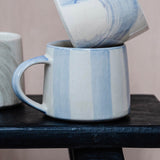 Handmade Washed Stripe Koko Mug in Ink