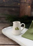 Mini ceramic jug with Christmas tree design, additional view