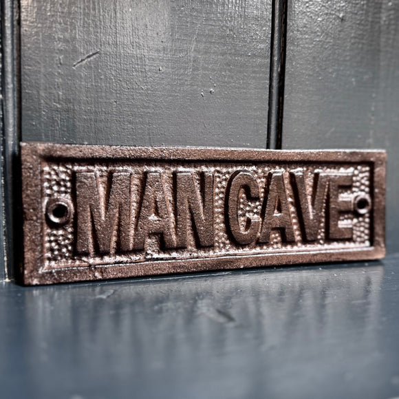 Cast Iron Man Cave Sign