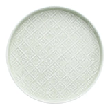 Round Enamel Tray in Pale Grey