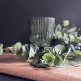 Ridged White Wine Glass - Forest