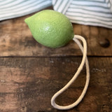 Handmade Artisanal Lime Soap on a rope