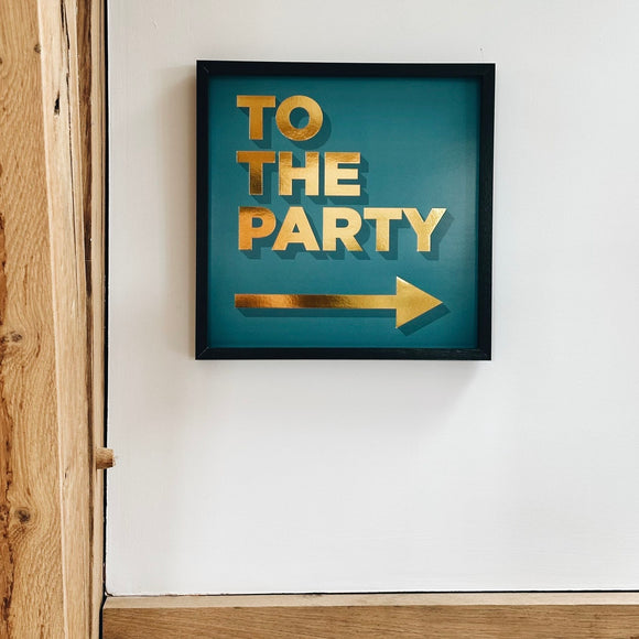 To The Party Framed Print