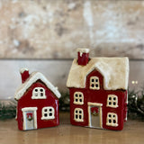 Small Ceramic Christmas House for Tealight
