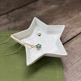 White & Gold Star Trinket Dish