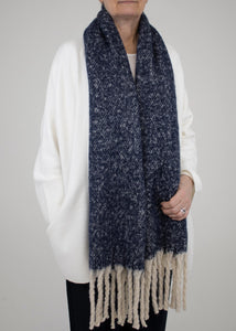 Navy Brushed Scarf
