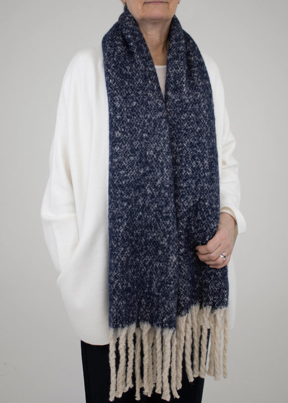 Navy Brushed Scarf