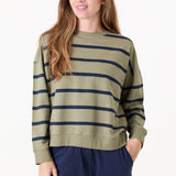 Striped Crew Neck Sweatshirt