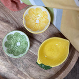 Lime Slice Ceramic Pinch Bowl