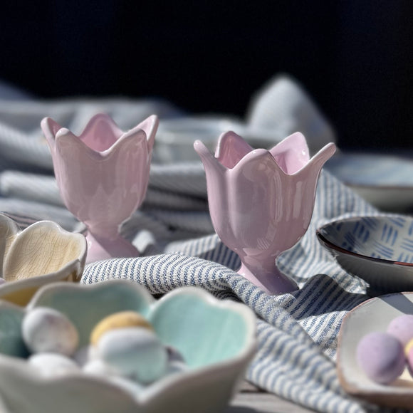 Pink Tulip Egg Cup