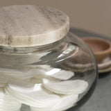 Glass Jar with Marble Lid