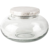 Glass Jar with Marble Lid