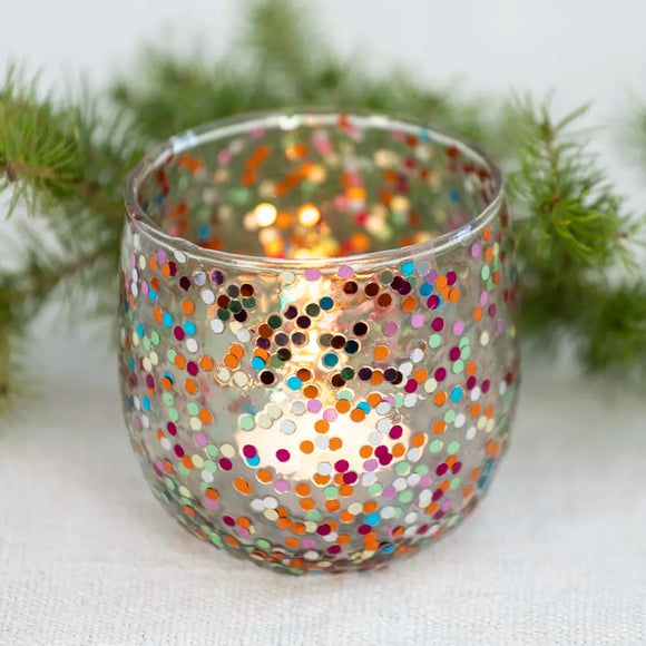 Rainbow Confetti Votive