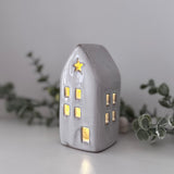 Small White Ceramic LED House