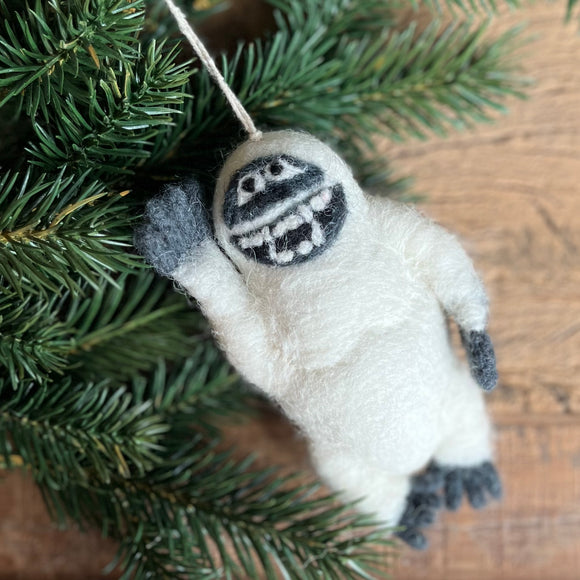 Handmade Felt Yeti Decoration