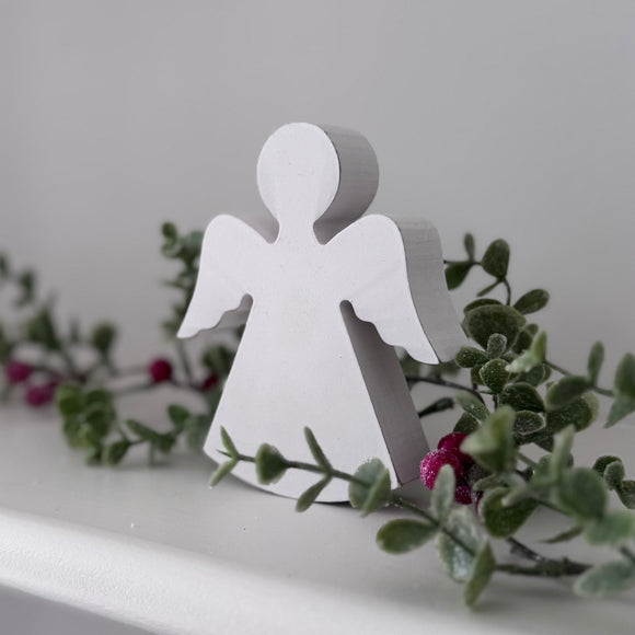 White Wooden Standing Angel