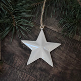 White Enamel Hanging Star