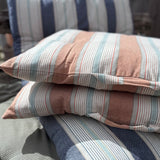 Old Rose & Blue Striped Cotton Mattress