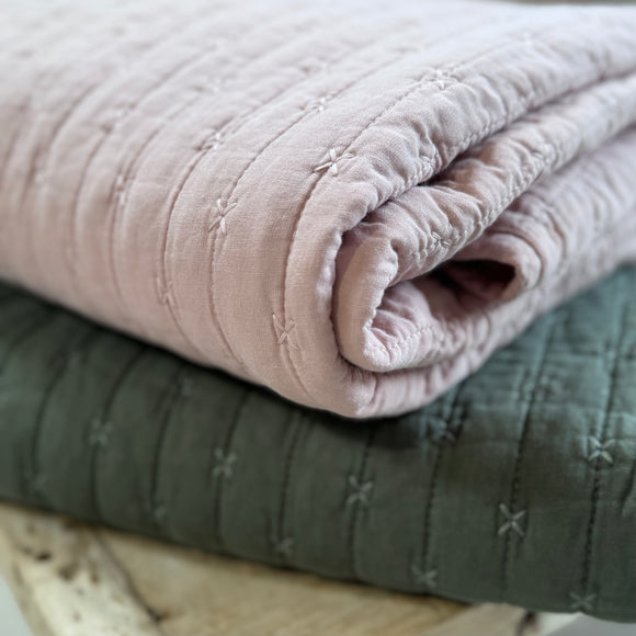 Blush Cross Stitch Quilt