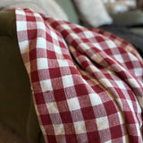 Red Check Throw